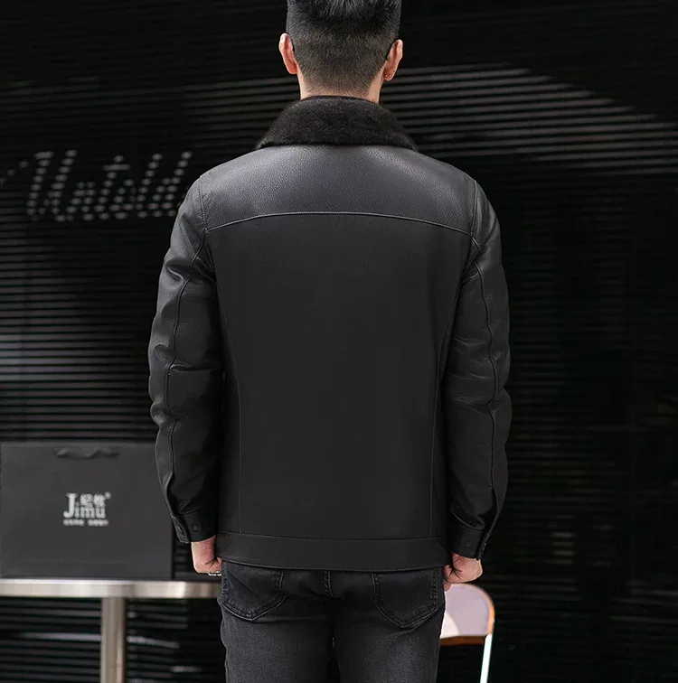 Deerskin Mink-Lined Jacket — model view