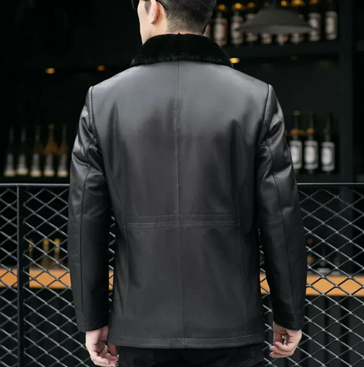 Full-Mink Calfskin Coat — model view