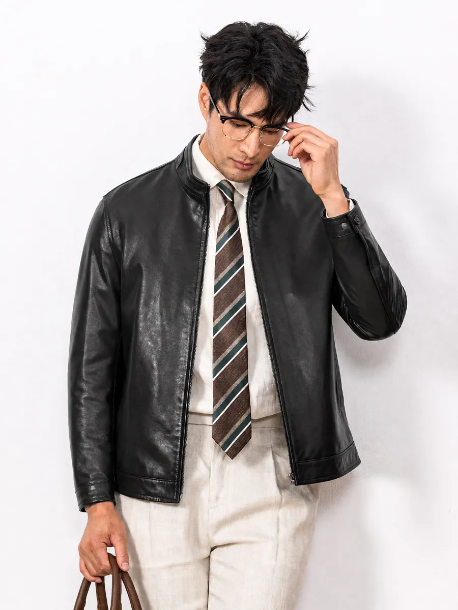 Goatskin Retro Jacket — front view