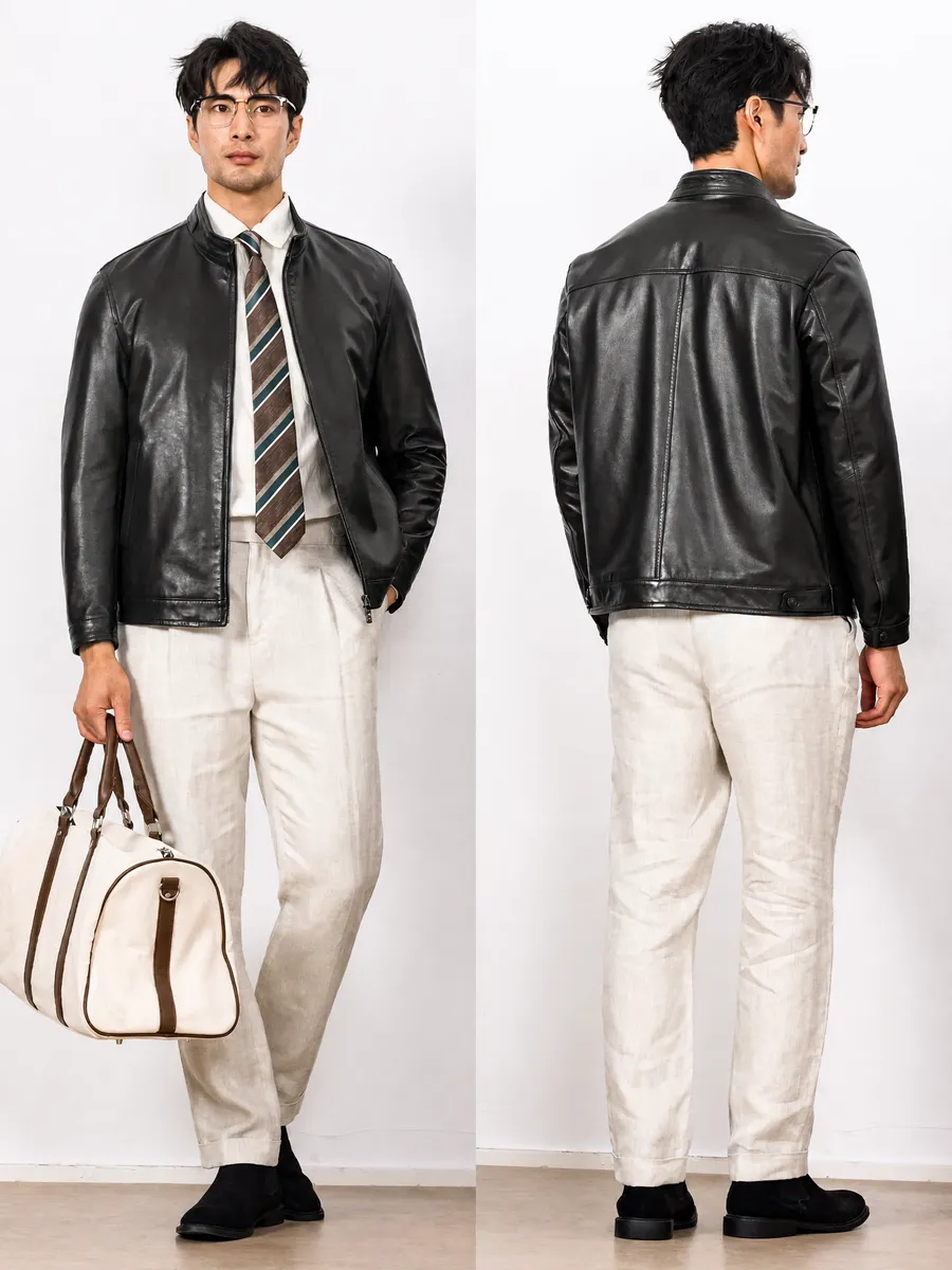 Goatskin Retro Jacket — back view
